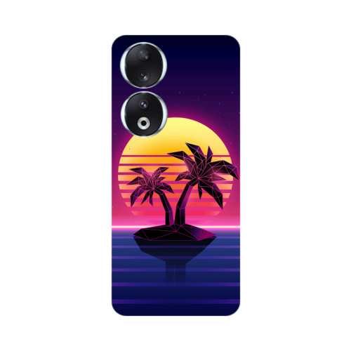 Honor 90 5G Moon and Palmie Transparent Silicone TPU Θήκη