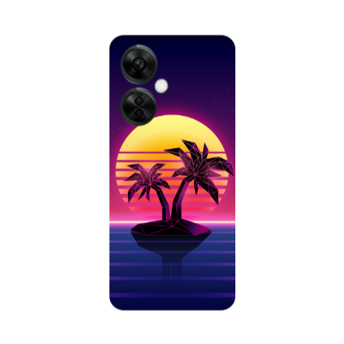 Oneplus Nord CE 3 Lite 5G Moon and Palmie Transparent Silicone TPU Θήκη
