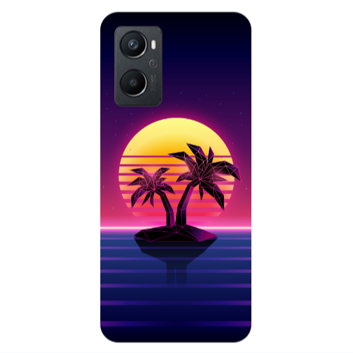 Oppo A 96 Moon and Palmie Transparent Silicone TPU Θήκη