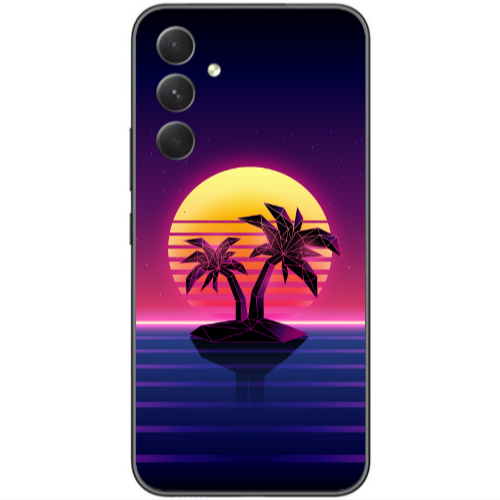Samsung  Galaxy A05s Moon and Palmie Transparent Silicone TPU Θήκη