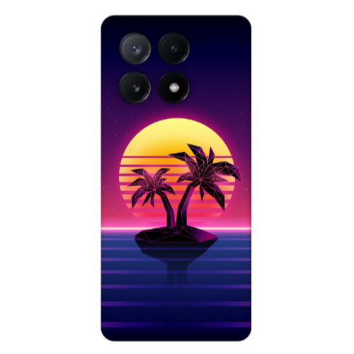 Xiaomi Poco X6Pro 5G Moon and Palmie Transparent Silicone TPU Θήκη