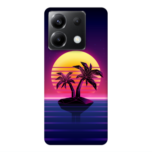 Xiaomi Poco X6 5G Moon and Palmie Transparent Silicone TPU Θήκη
