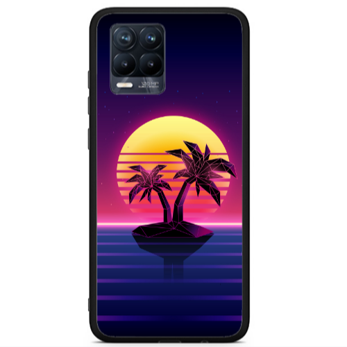 Realme 8 i Moon and Palmie Black Glossy Θήκη