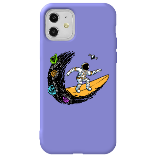 Apple iPhone 11  Surf in space Purple Colored Silicone TPU Θήκη