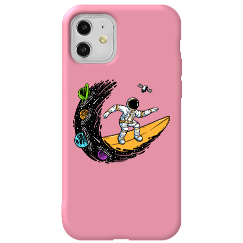 Apple iPhone 11  Surf in space Pink Colored Silicone TPU Θήκη