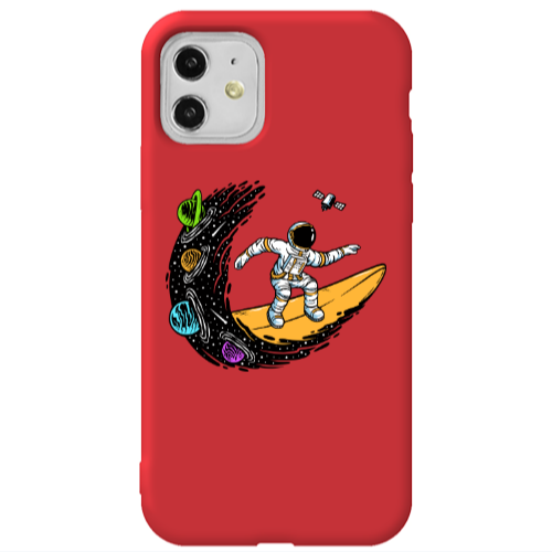 Apple iPhone 11  Surf in space Red Colored Silicone TPU Θήκη