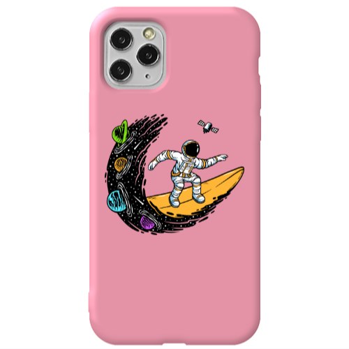 Apple iPhone 11 Pro Surf in space Pink Colored Silicone TPU Θήκη