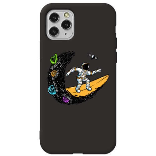 Apple iPhone 11 Pro Surf in space Black Colored Silicone TPU Θήκη