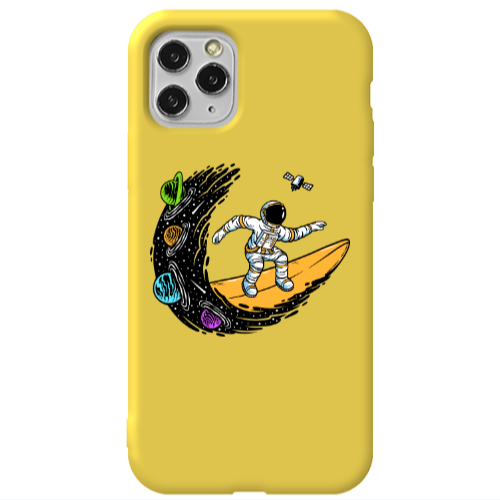 Apple iPhone 11 Pro Surf in space Yellow Colored Silicone TPU Θήκη