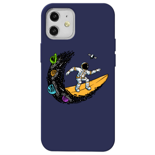 Apple iPhone 12 Surf in space Dark blue Colored Silicone TPU Θήκη