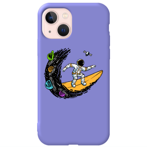 Apple iPhone 13 Surf in space Purple Colored Silicone TPU Θήκη