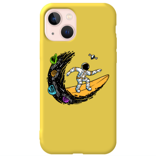 Apple iPhone 13 Surf in space Yellow Colored Silicone TPU Θήκη