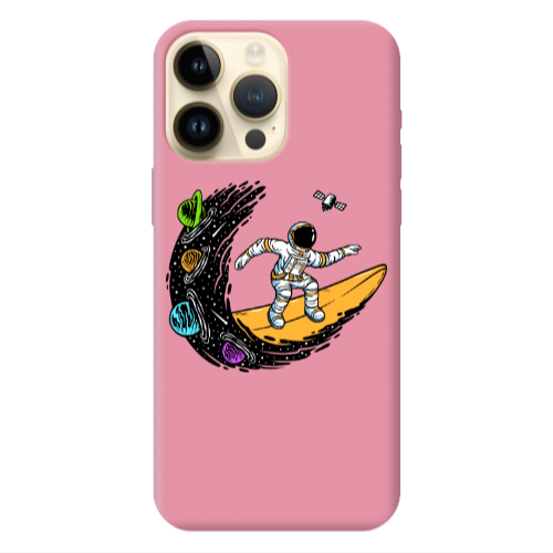 Apple iPhone 13 Pro Max Surf in space Pink Colored Silicone TPU Θήκη