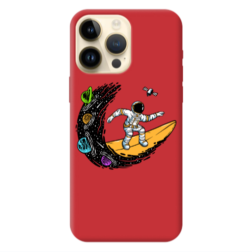 Apple iPhone 13 Pro Max Surf in space Red Colored Silicone TPU Θήκη