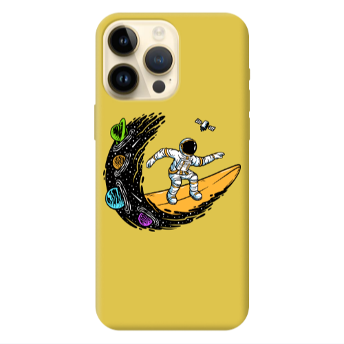 Apple iPhone 13 Pro Max Surf in space Yellow Colored Silicone TPU Θήκη