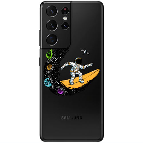 Samsung S21 Ultra Surf in space Transparent Silicone TPU Θήκη