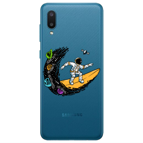 Samsung A02 Surf in space Transparent Silicone TPU Θήκη