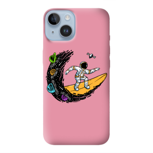 Apple iPhone 14  Surf in space Pink Colored Silicone TPU Θήκη