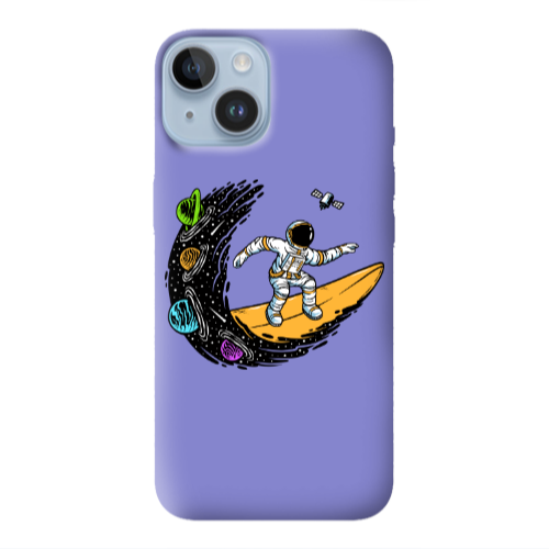 Apple iPhone 14 Plus Surf in space Purple Colored Silicone TPU Θήκη