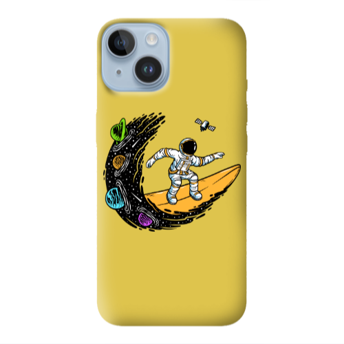 Apple iPhone 14 Plus Surf in space Yellow Colored Silicone TPU Θήκη