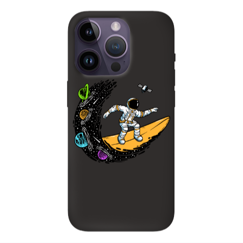Apple iPhone 14 Pro  Surf in space Black Colored Silicone TPU Θήκη