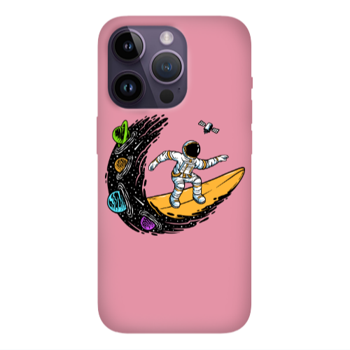 Apple iPhone 14 Pro Max Surf in space Pink Colored Silicone TPU Θήκη