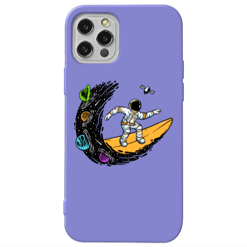 Apple iPhone 12 Pro Surf in space Purple Colored Silicone TPU Θήκη