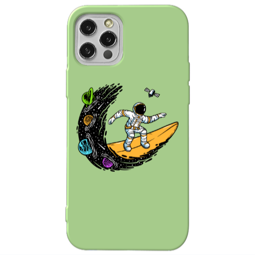 Apple iPhone 12 Pro Surf in space Light Green Colored Silicone TPU Θήκη