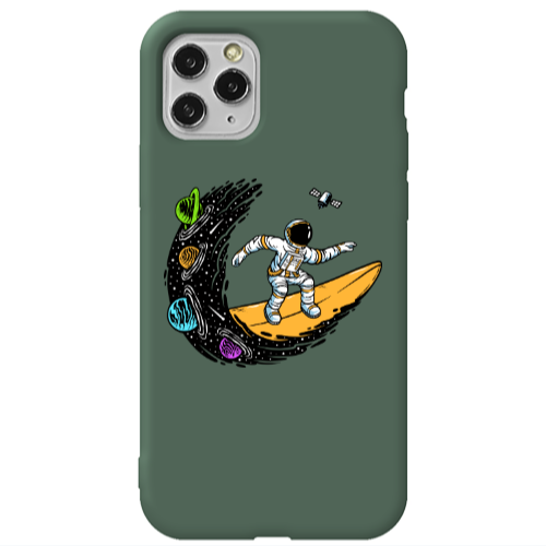 Apple iPhone 11 Pro Max Surf in space Dark Green Colored Silicone TPU Θήκη