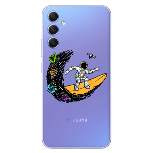 Samsung A34 Surf in space Transparent Silicone TPU Θήκη