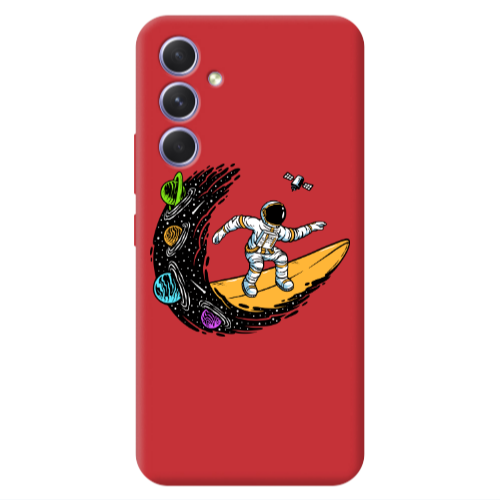 Samsung A54 Surf in space Red Colored Silicone TPU Θήκη