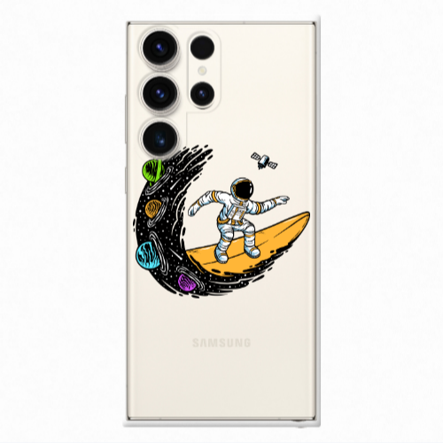 Samsung S23 Ultra Surf in space Transparent Silicone TPU Θήκη