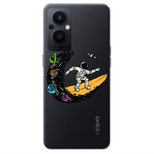 Oppo Reno 7 Lite Surf in space Transparent Silicone TPU Θήκη