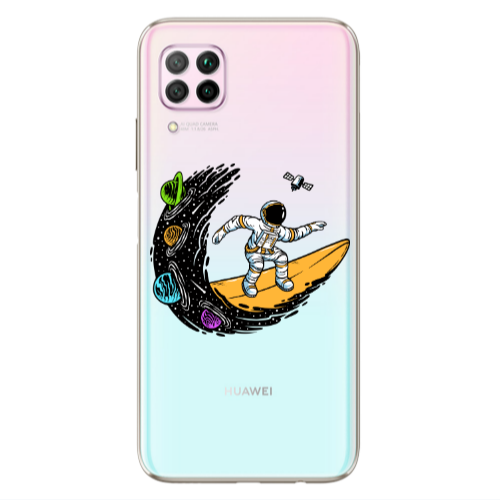 Huawei P40 Lite Surf in space Transparent Silicone TPU Θήκη