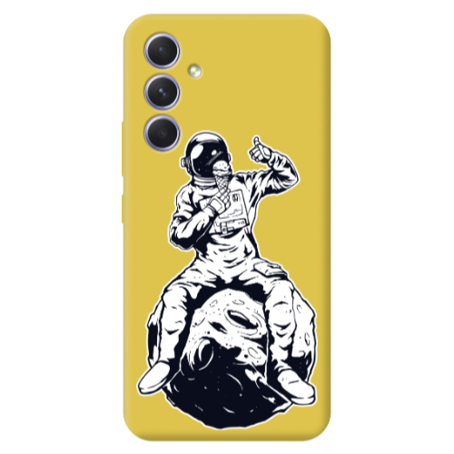 Samsung A36 ice cream in space Yellow Colored Silicone TPU Θήκη