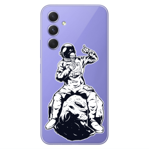 Samsung A56 ice cream in space Transparent Silicone TPU Θήκη