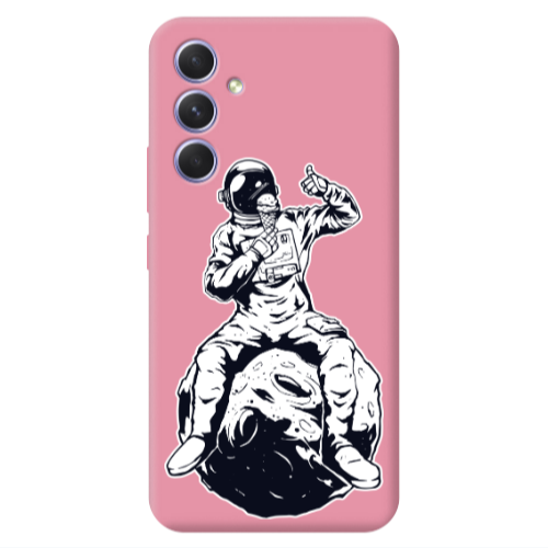 Samsung A56 ice cream in space Pink Colored Silicone TPU Θήκη