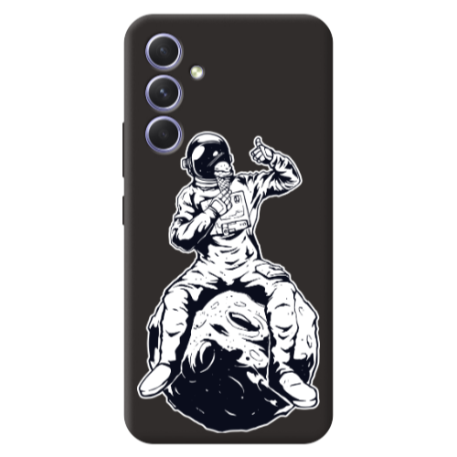 Samsung A56 ice cream in space Black Colored Silicone TPU Θήκη