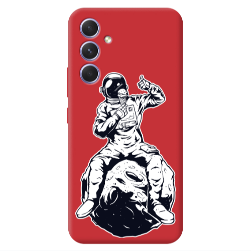 Samsung A56 ice cream in space Red Colored Silicone TPU Θήκη