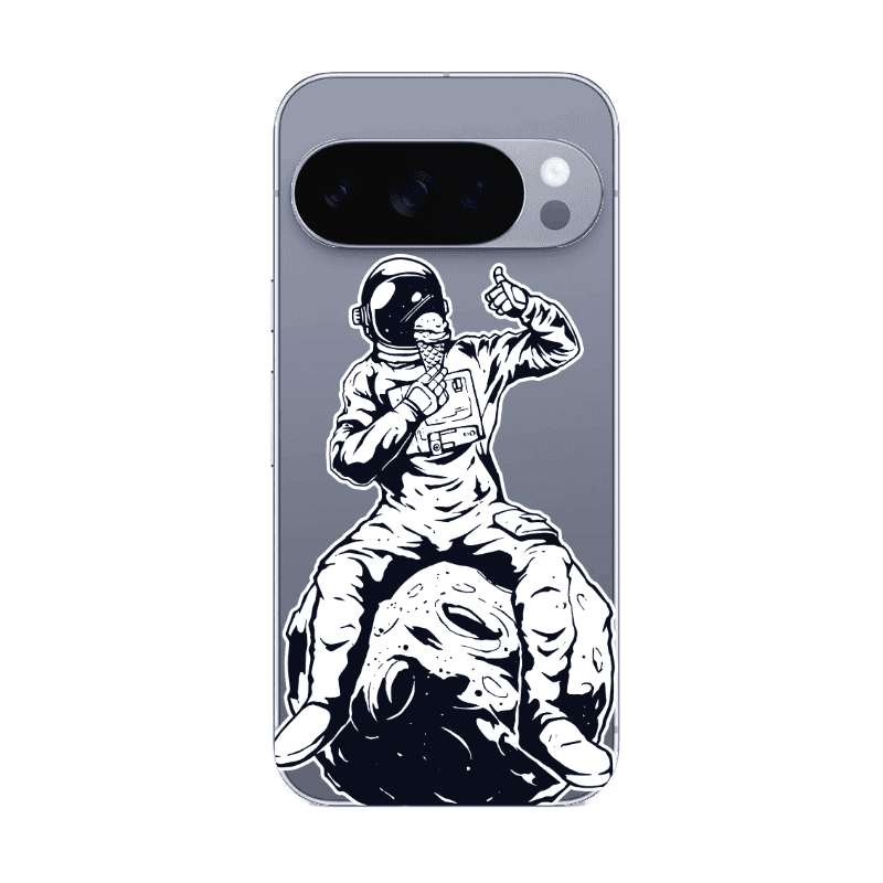 Google Pixel 10 Pro ice cream in space Transparent Silicone TPU Θήκη
