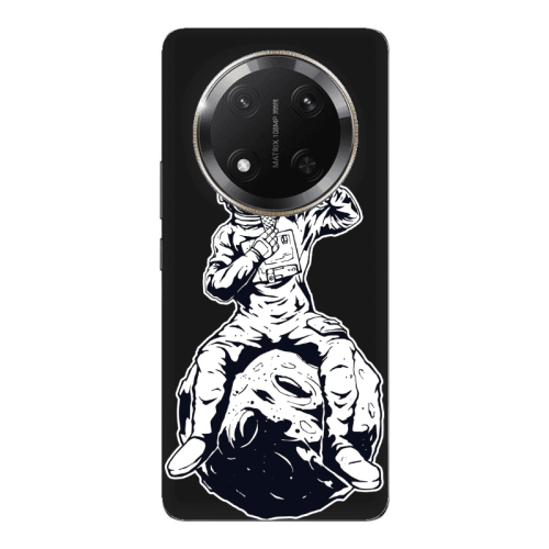 Honor Magic 7 Lite ice cream in space Black Colored Silicone TPU Θήκη