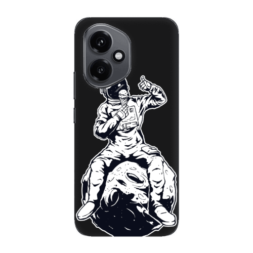 Honor Magic 400 ice cream in space Black Colored Silicone TPU Θήκη