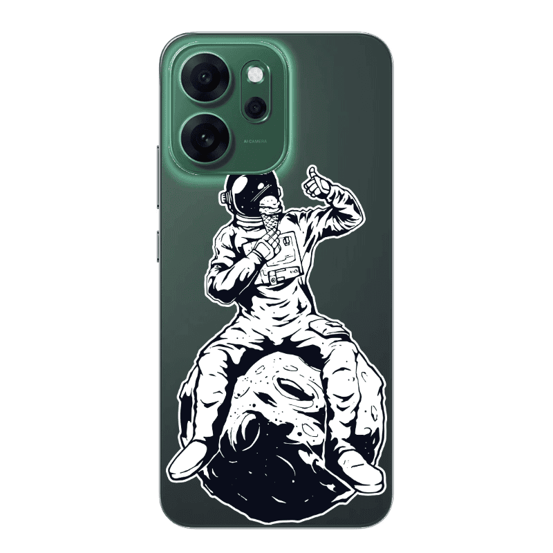 Oppo 14 F ice cream in space Transparent Silicone TPU Θήκη
