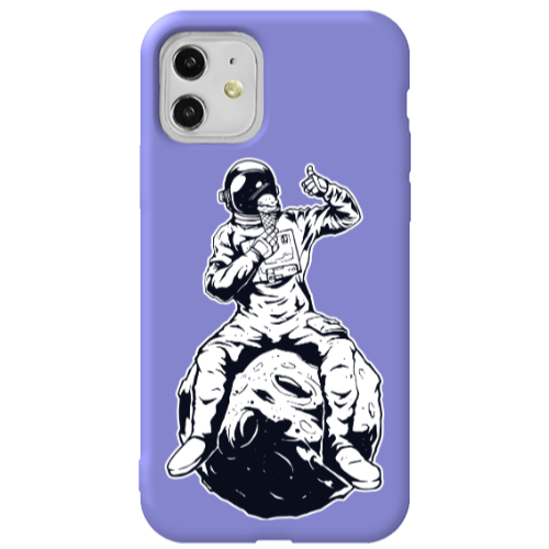 Apple iPhone 11  ice cream in space Purple Colored Silicone TPU Θήκη