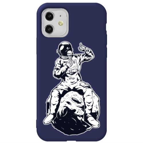 Apple iPhone 11  ice cream in space Dark blue Colored Silicone TPU Θήκη
