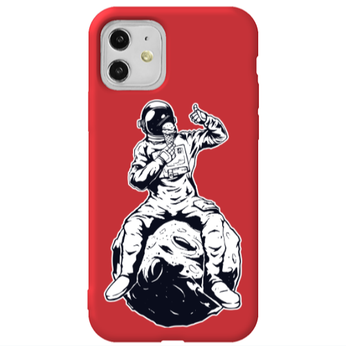Apple iPhone 11  ice cream in space Red Colored Silicone TPU Θήκη