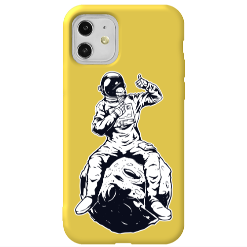 Apple iPhone 11  ice cream in space Yellow Colored Silicone TPU Θήκη