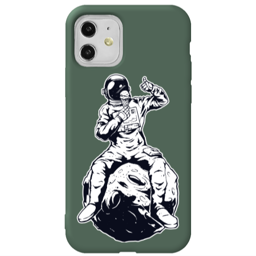 Apple iPhone 11  ice cream in space Dark Green Colored Silicone TPU Θήκη