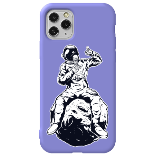 Apple iPhone 11 Pro ice cream in space Purple Colored Silicone TPU Θήκη