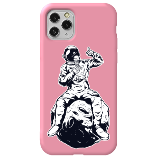 Apple iPhone 11 Pro ice cream in space Pink Colored Silicone TPU Θήκη